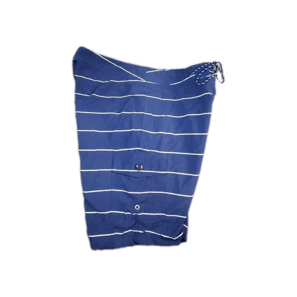 J.Crew Swim Trunks Mens Size 32 Blue Shorts Striped Nautical Preppy Summer C35-8 - Picture 5 of 7